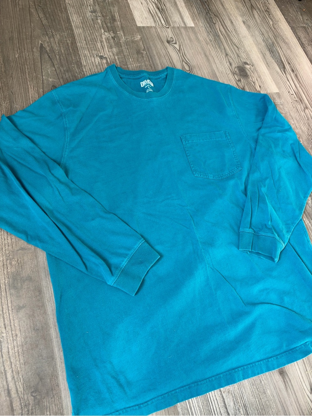 Duluth Trading Co Teal Crewneck Long-Sleeve LongTail T